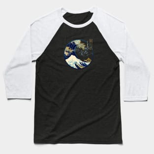 Golden Great Wave off Kanagawa Baseball T-Shirt